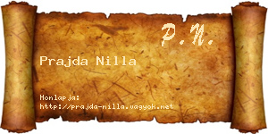 Prajda Nilla névjegykártya